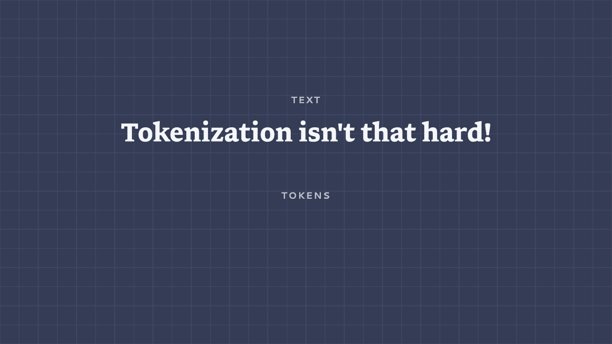 Roughly how a language model splits a sentence into tokens. Each token gets turned into a number. The numbers here are made up, since every model has its own vocabulary.