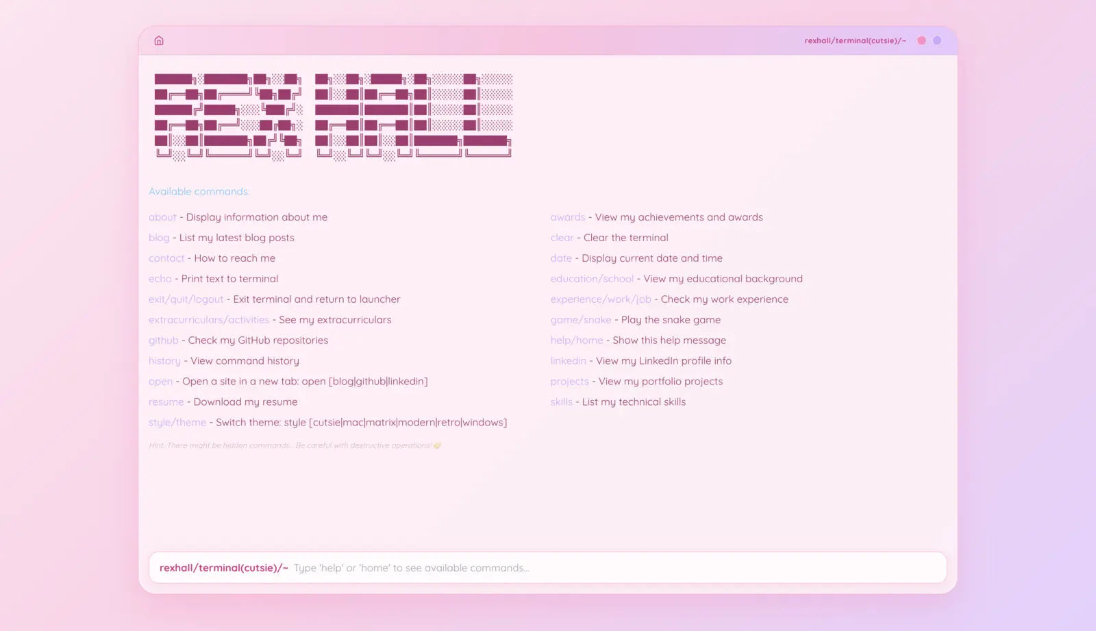 Cutsie terminal theme Cutsie terminal theme preview